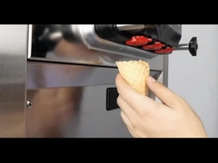 উল্লম্ব স্বয়ংক্রিয় সাত দিনের বিনামূল্যে পরিষ্কার আইসক্রিম শঙ্কু তিন স্ট্যান্ড নরম আইসক্রিম মেশিন